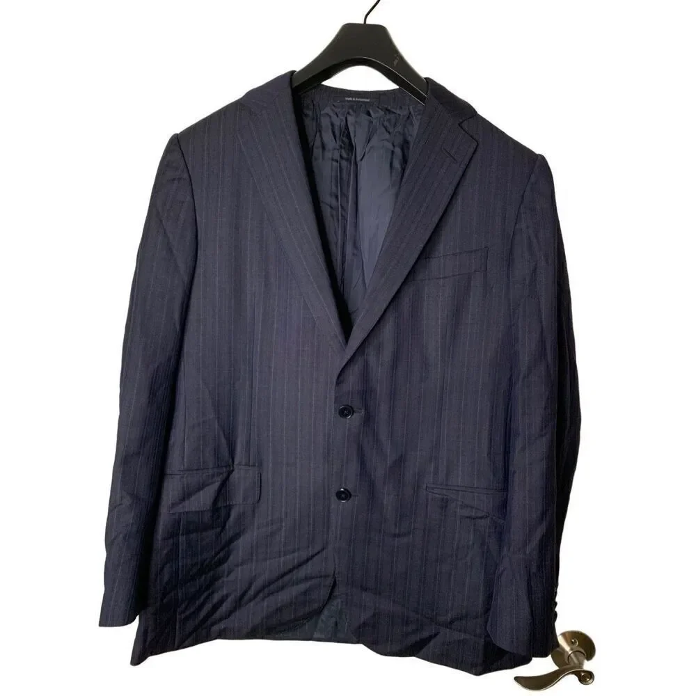 Ermenegildo Zegna Trofeo 100% wool blazer suit jacket striped men's size 54R